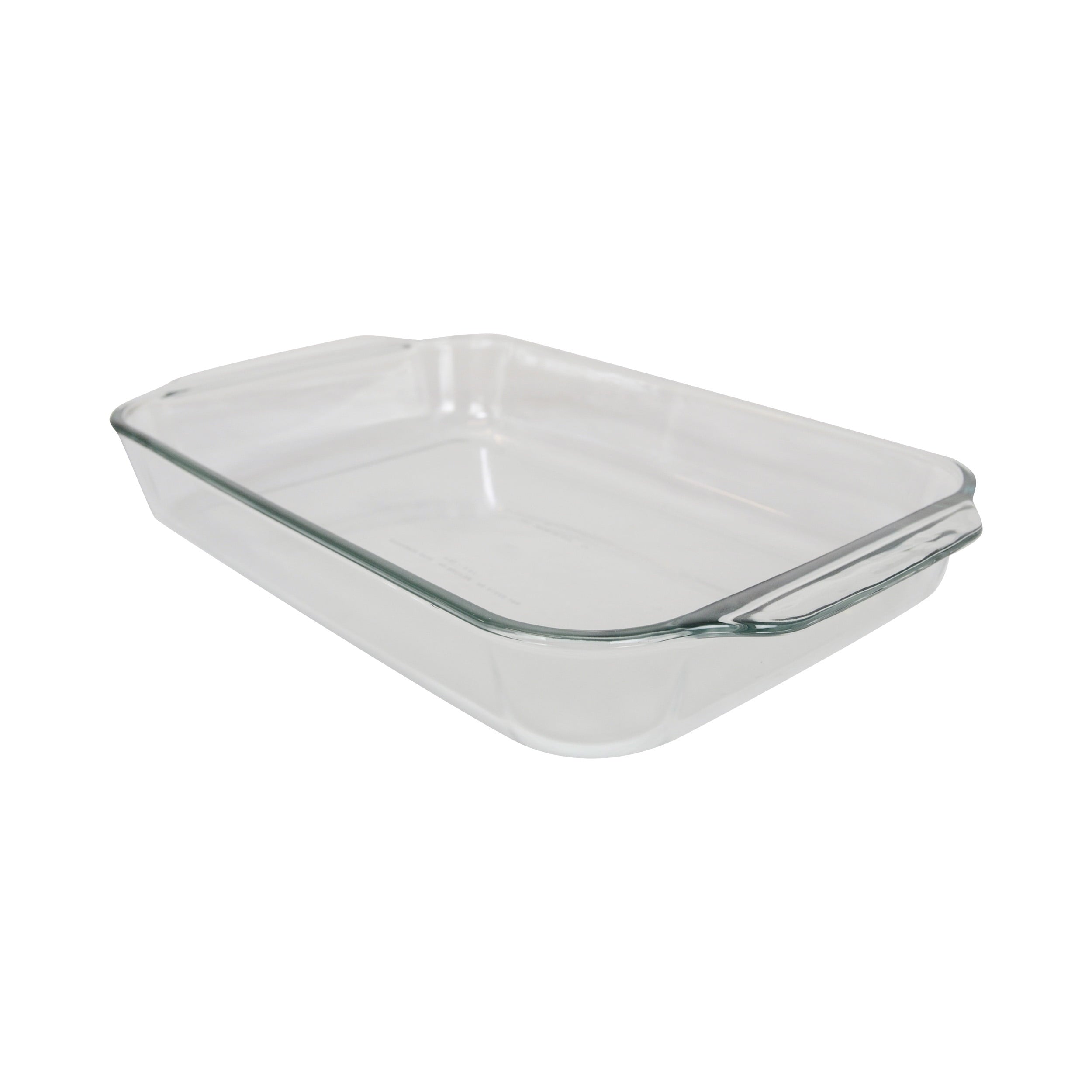 Pyrex (1) 233 3qt Clear Glass Rectangle Baking Dish and (1) 233-PC Red Plastic Lid