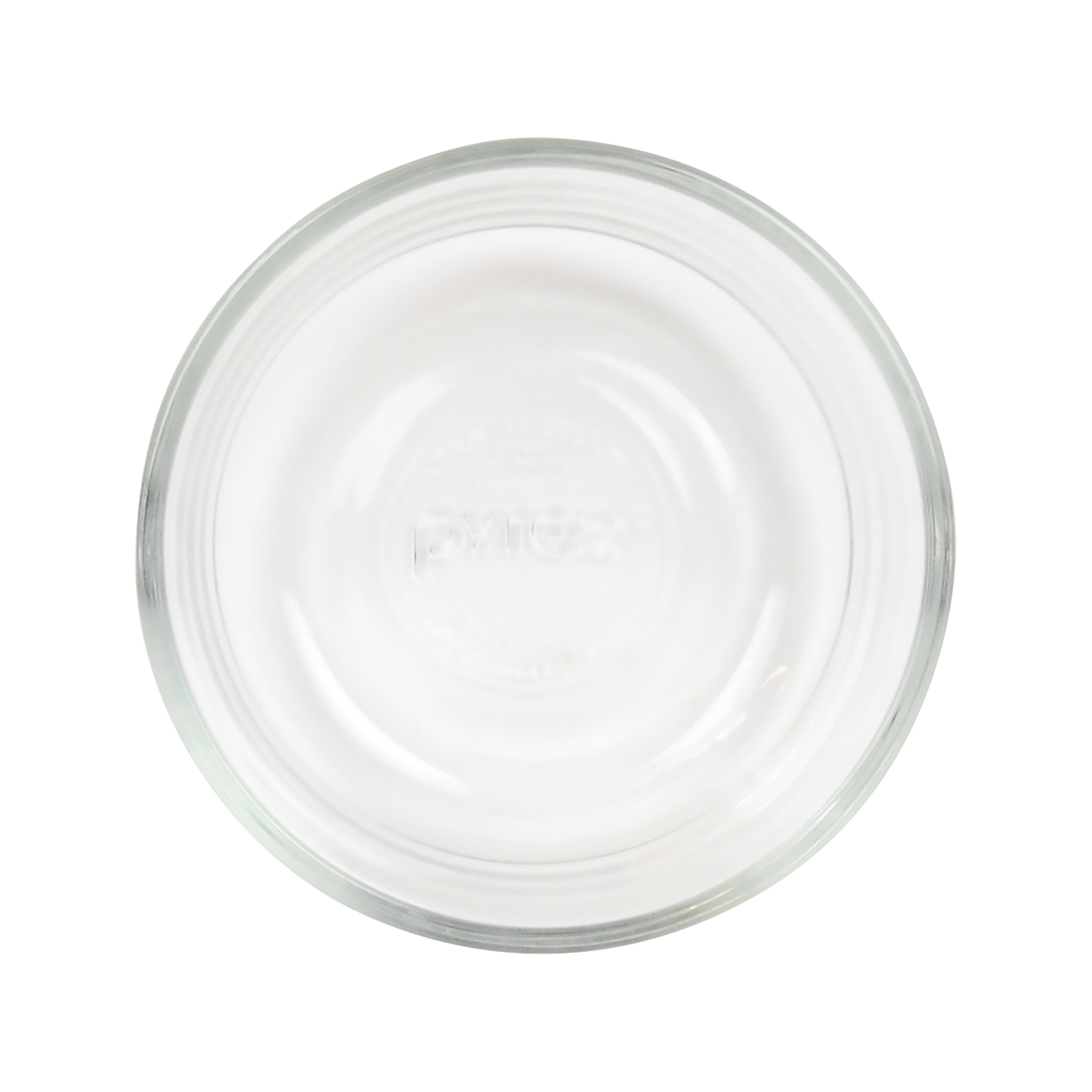 Pyrex (3) 7202 1-Cup Glass Bowls with (3) 7202-PC Dark Blue and (3) 7202-PC Red Plastic Lids