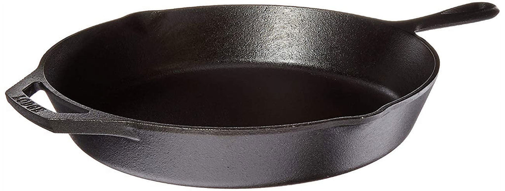 Lodge Wildlife Series-12 Inch Seasoned Cast Iron Skillet with Bear Scene and Assist Handle - 12", Black