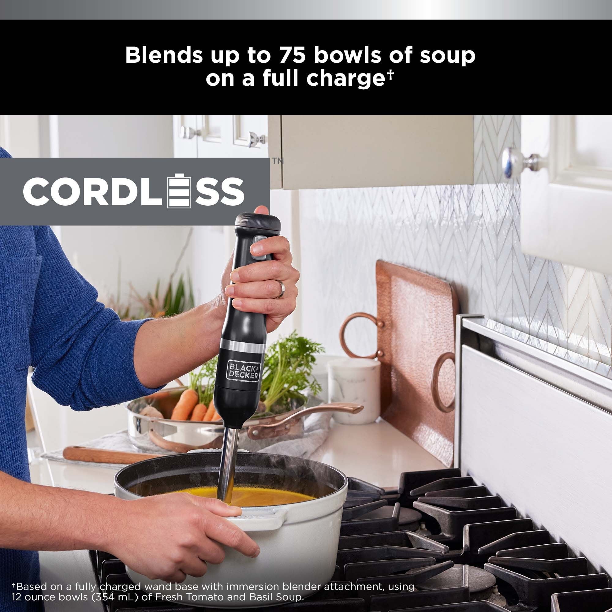 BLACK+DECKER Kitchen Wand Blender Kit - Black (BCKM1011K10)