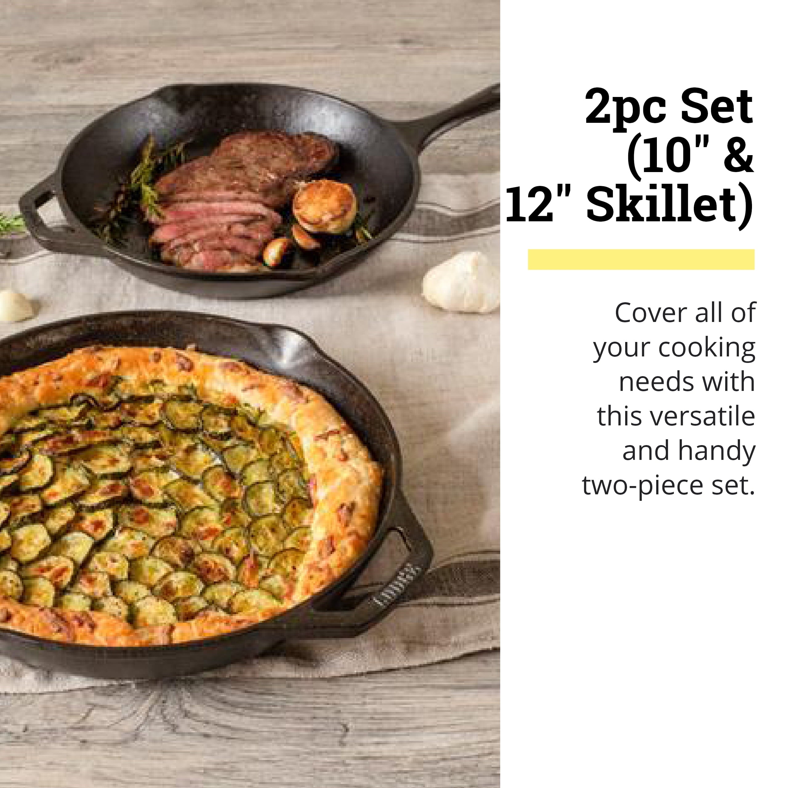 Lodge Chef Collection 2pc Set (10" & 12" Skillet)