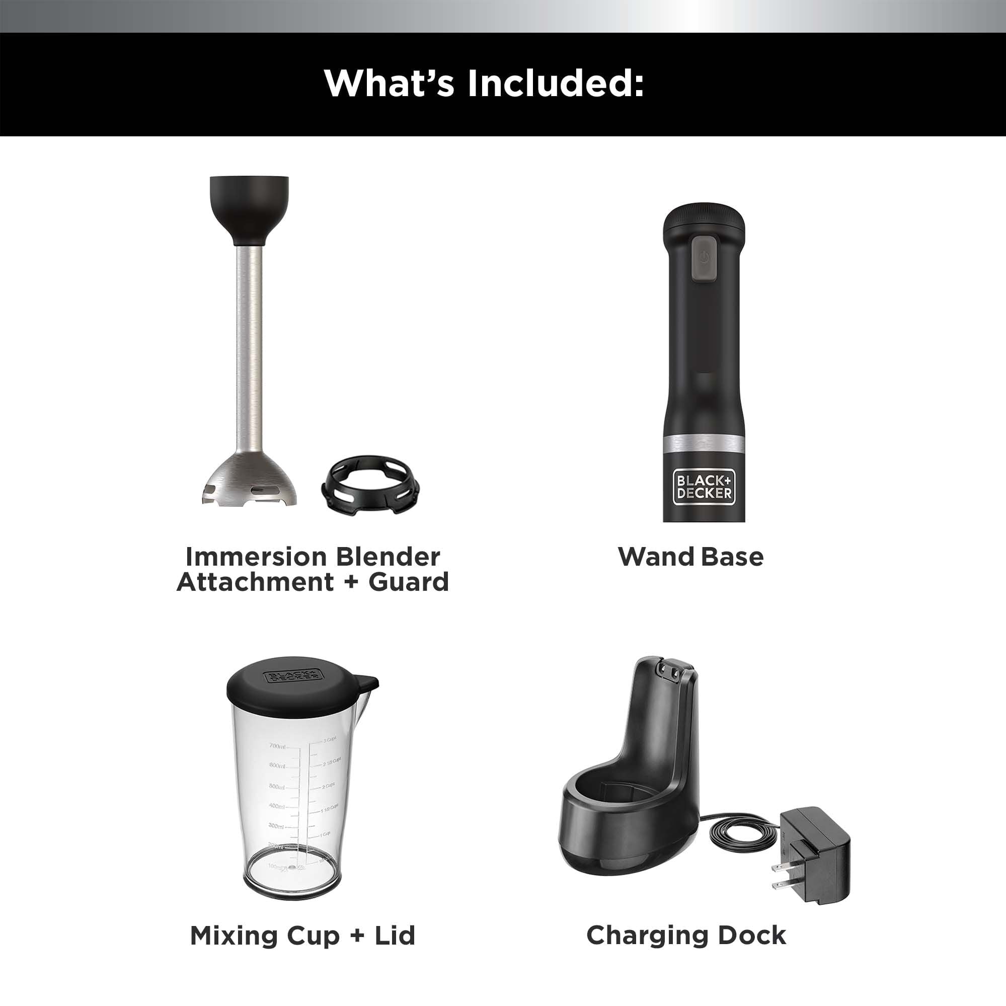 BLACK+DECKER Kitchen Wand Blender Kit - Black (BCKM1011K10)