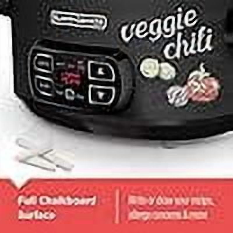 BLACK+DECKER 7-Quart Slow Cooker - SCD4007, Chalkboard Exterior, Locking Lid, 3 Heat Settings, Removable Stoneware Crock