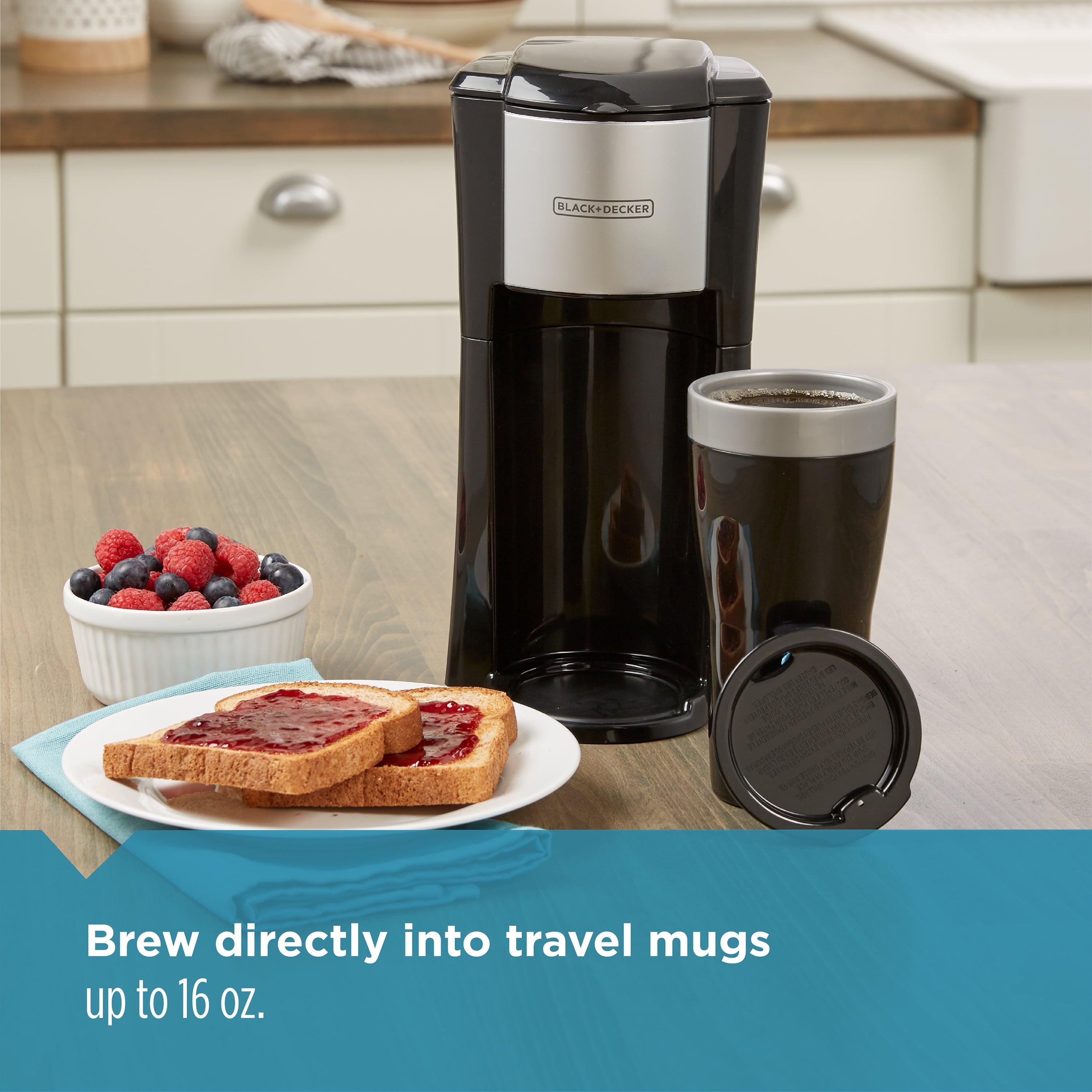 BLACK+DECKER Single Serve Coffee Maker - Black, CM618