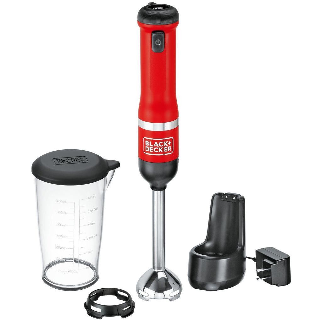 Black And Decker Kitchen Wand Cordless Immersion Blender Red