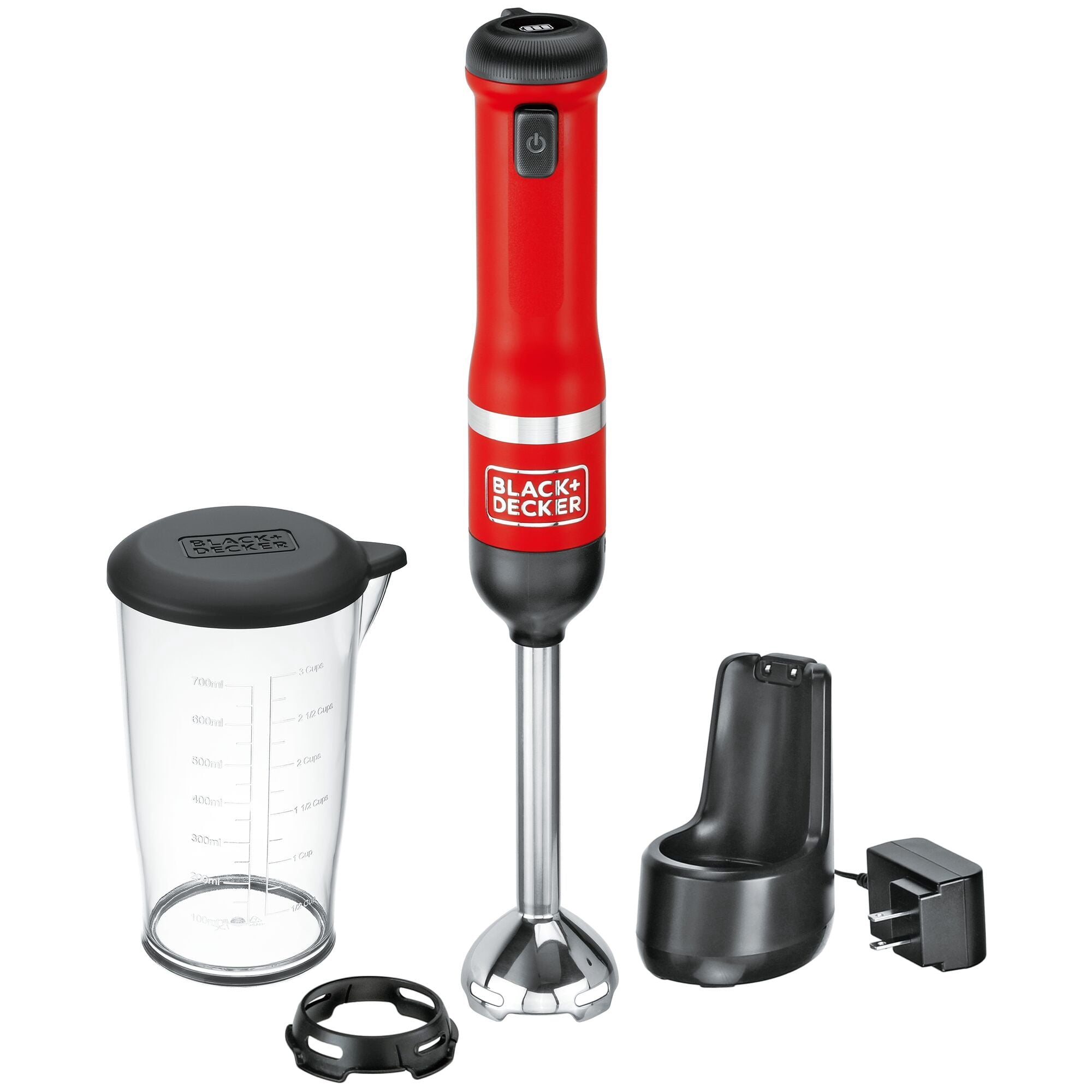 Black And Decker Kitchen Wand Cordless Immersion Blender Red