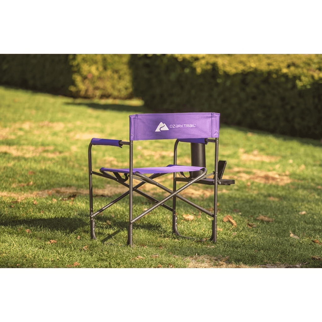 Ozark Trail Director Chair with Side Table - Purple