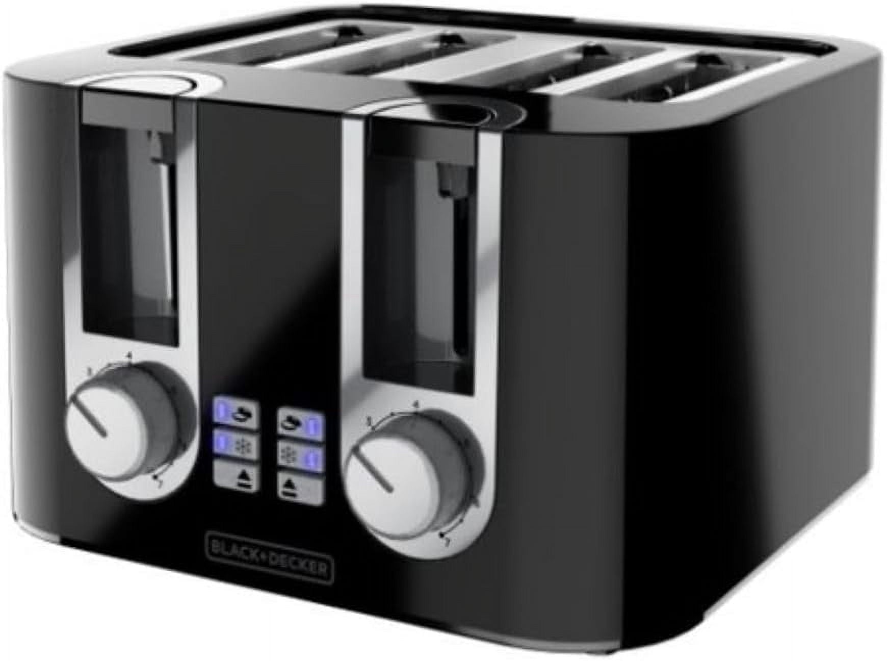 BLACK+DECKER 4-Slice Toaster with 7 Shade Settings and Extra-Wide Slots - TR0045B