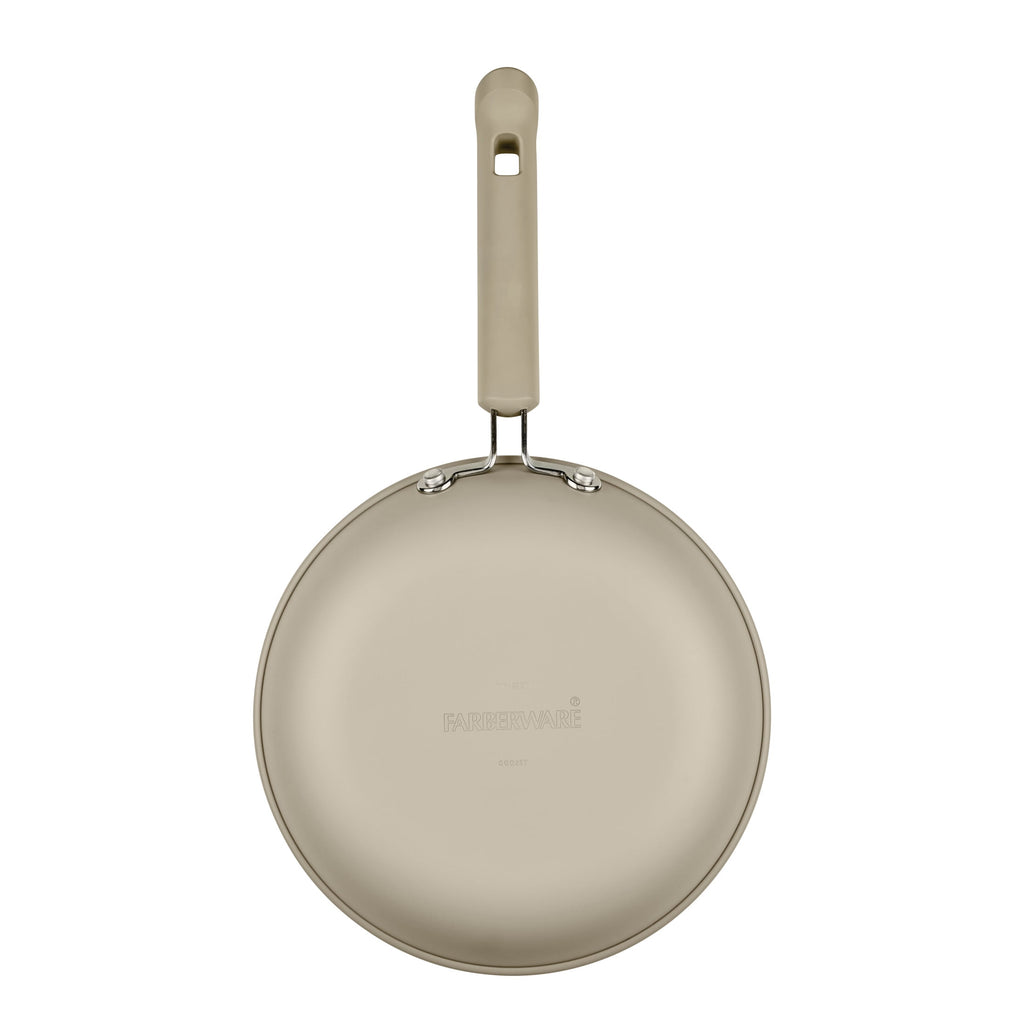 Farberware TrueCook 12pc Ceramic Cookware Set - Dishwasher and Oven Safe, Taupe