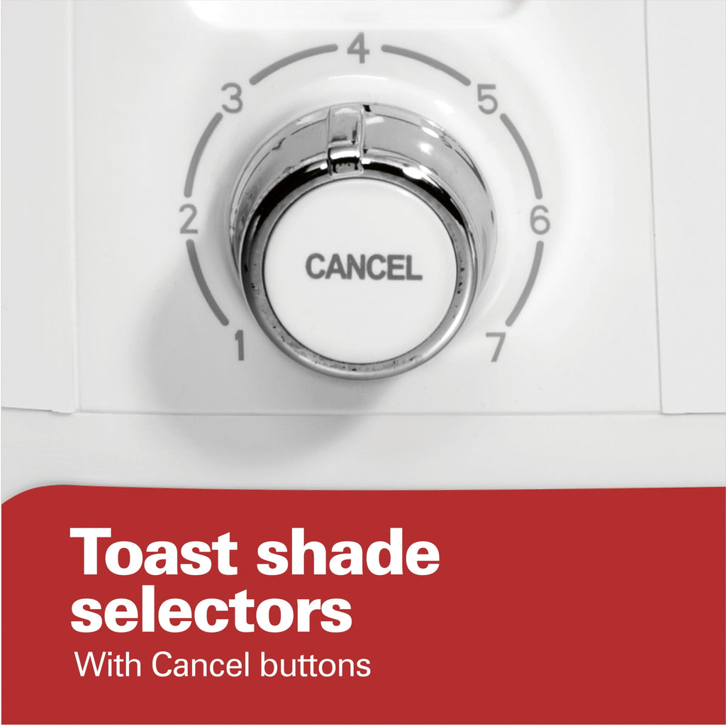 Hamilton Beach 4-Slice Toaster with Extra-Wide Slots - Toast Boost, and Removable Crumb Tray, White
